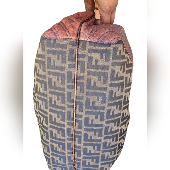 Fendi Zucca Brown Shoulder Spy Bag - Picture 2 of 10